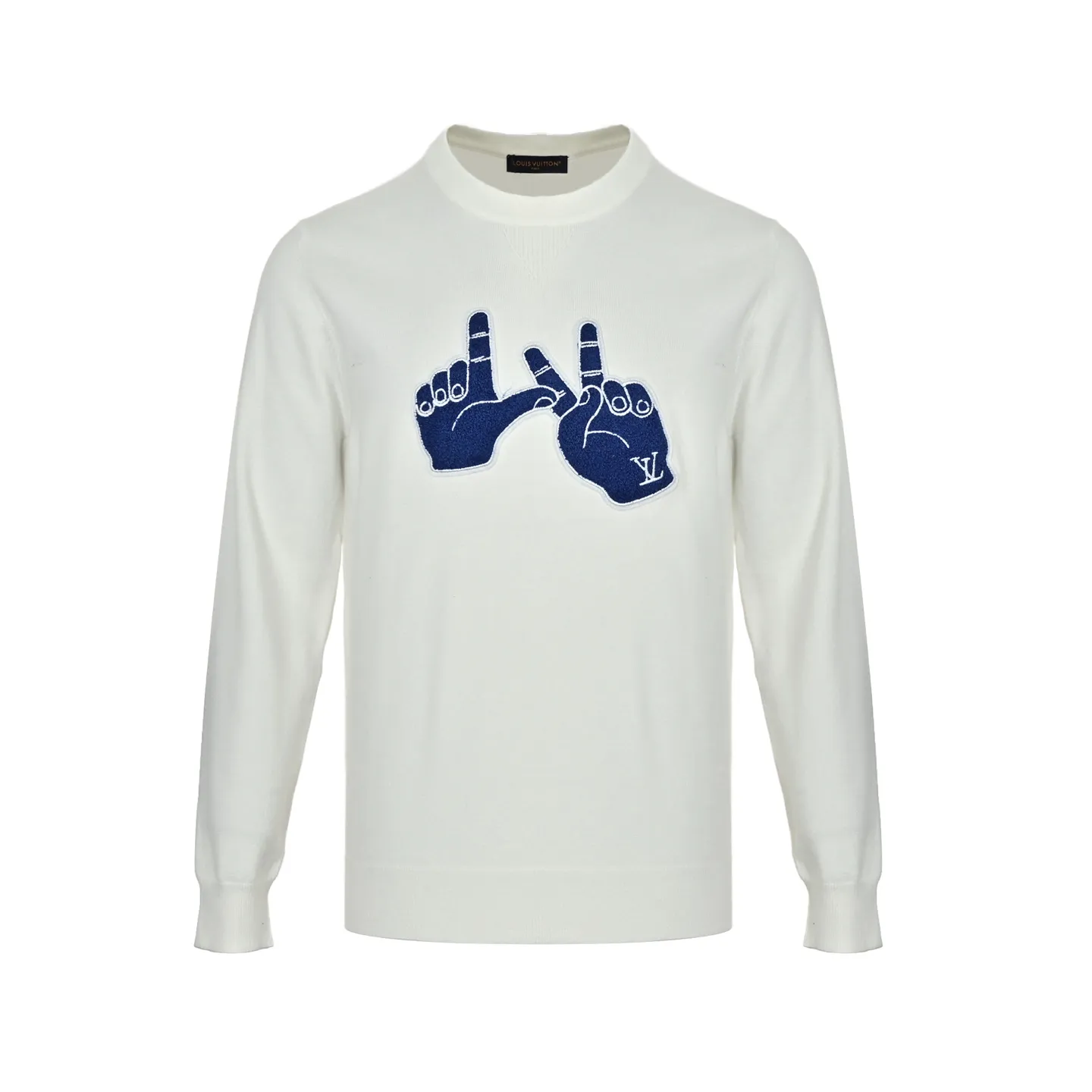 Louis Vuitton/Louis Vuitton gesture embroidered knitted sweater